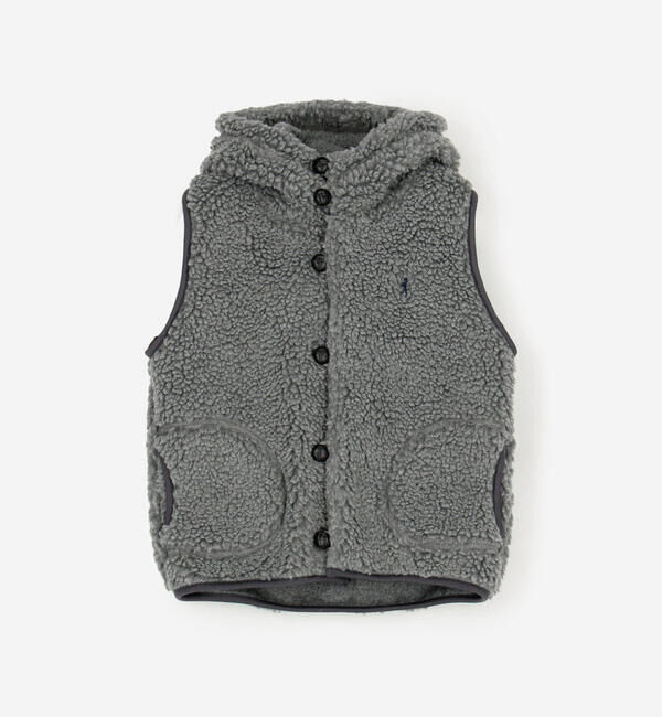 GYMPHLEX「Gymphlex | キッズ ボアベスト」|ベスト・ジレ|DKGREY