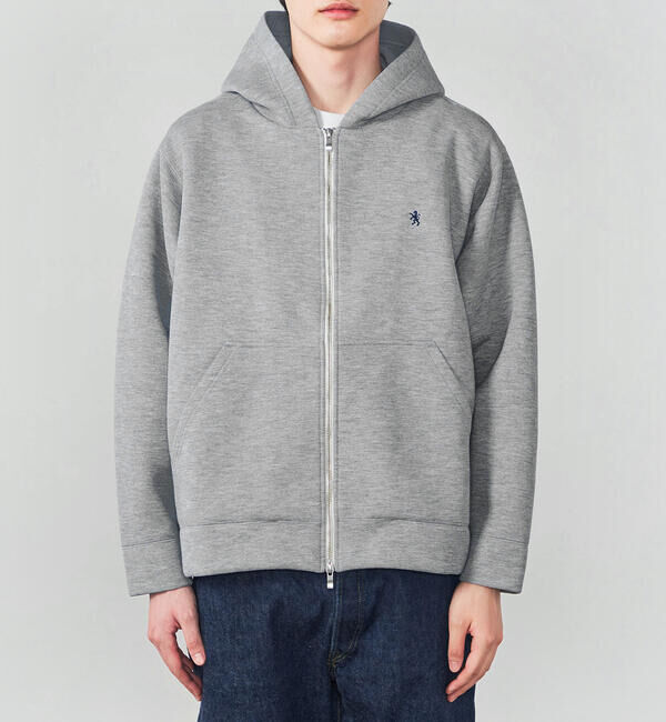 GYMPHLEX「Gymphlex | ダンボールニット ジップフードジャケット MEN」|パーカー|