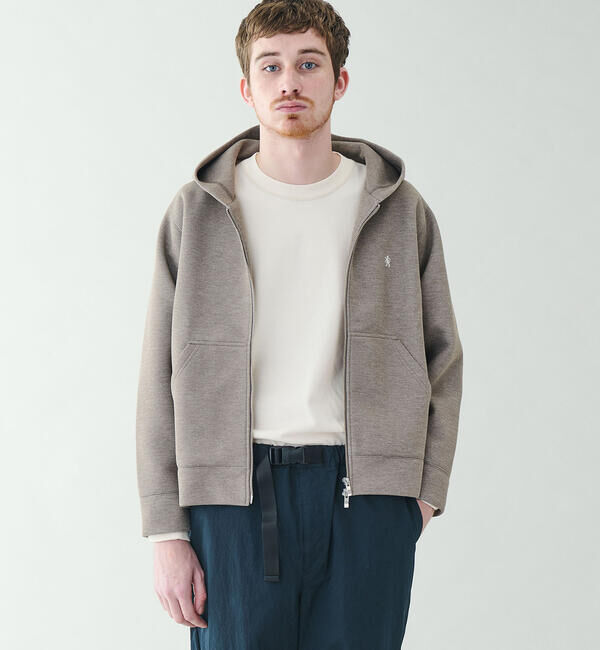 GYMPHLEX「Gymphlex | ダンボールニット ジップフードジャケット MEN」|パーカー|