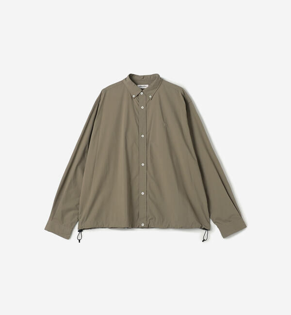 GYMPHLEX「Gymphlex | ショート ボタンダウン長袖シャツ MEN」|シャツ・ブラウス|GREY系1