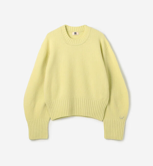 UNFIL「UNFIL | ラムズウール クルーネックニットプルオーバー WOMEN」|ニット・セーター|YELLOW系1