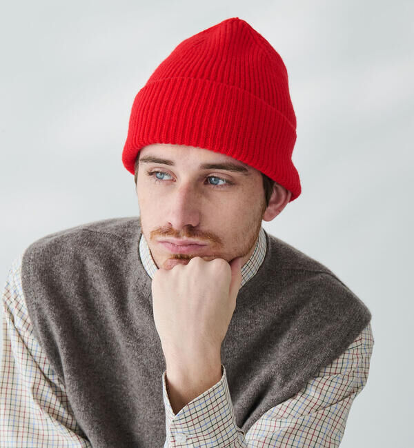  「MACKIE | ウール リブニットビーニー UNISEX」|ニット帽|
