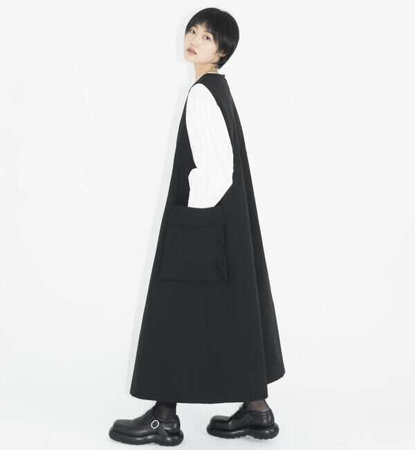  「eunoia | サイドポケット パディングドレス WOMEN」|ワンピース|