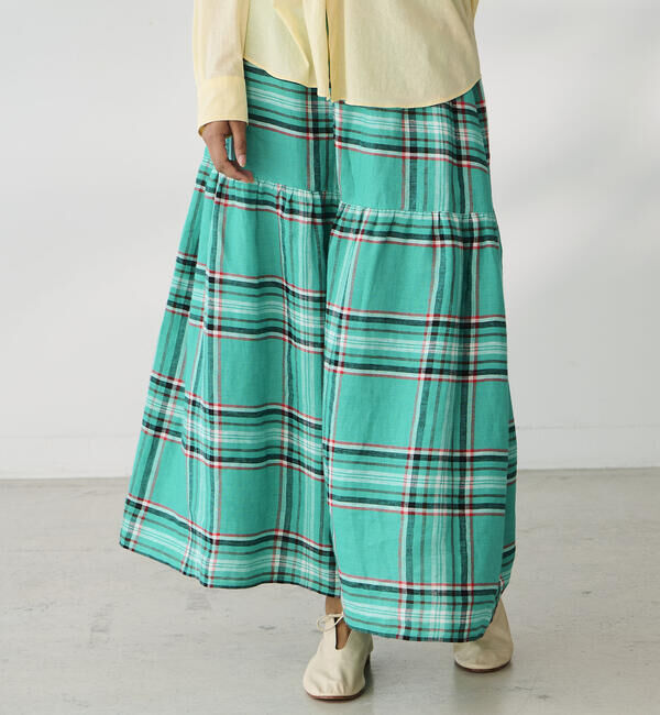 ONEIL OF DUBLIN「O'NEIL OF DUBLIN | ティアードスカート CHECK WOMEN」|スカート|BLUE系1