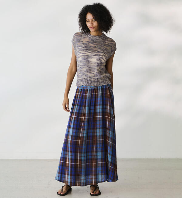 ONEIL OF DUBLIN「O'NEIL OF DUBLIN | リネン フレアロングスカート WOMEN」|スカート|