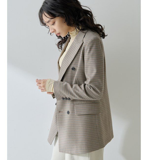  「ガンクラブチェックダブルジャケット」|テーラードジャケット|