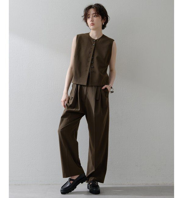 THE PAUSE「【THE PAUSE】トロコンパクトジレ」|ベスト・ジレ|