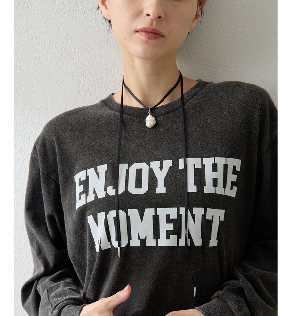  「フロッキープリントロングTシャツ」|Tシャツ・カットソー|