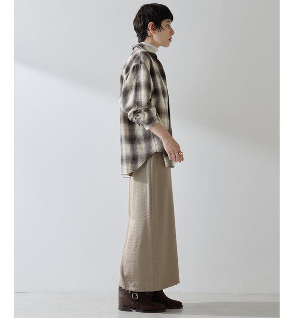 THE PAUSE「【THE PAUSE】サテンIラインスカート」|スカート|