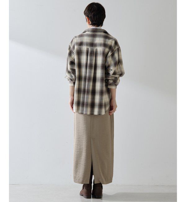 THE PAUSE「【THE PAUSE】サテンIラインスカート」|スカート|