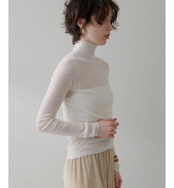 THE PAUSE「【THE PAUSE】リブハイネックプルオーバー」|ニット・セーター|