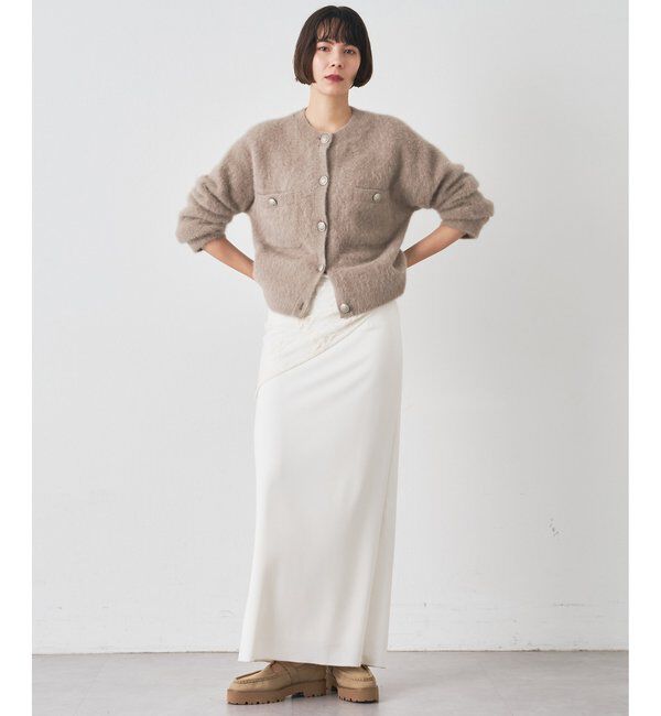  「ファーボタンジャケット」|ニット・セーター|