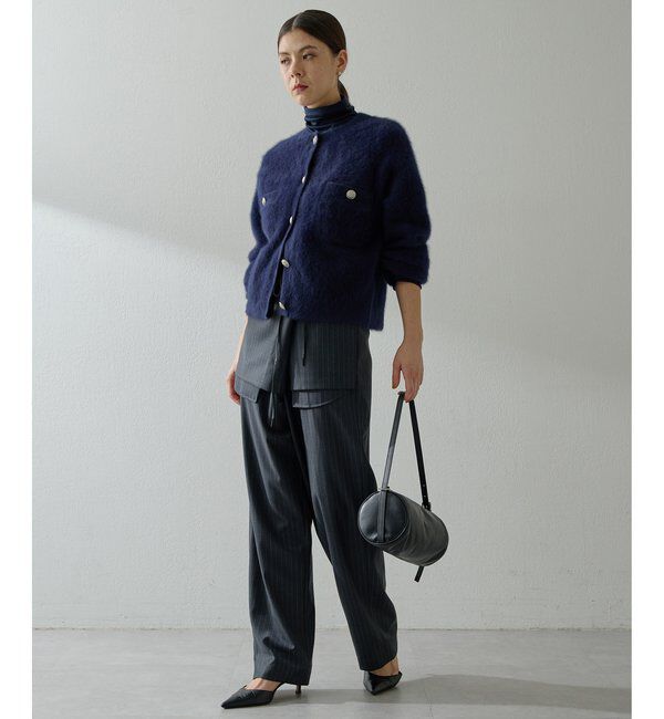  「ファーボタンジャケット」|ニット・セーター|