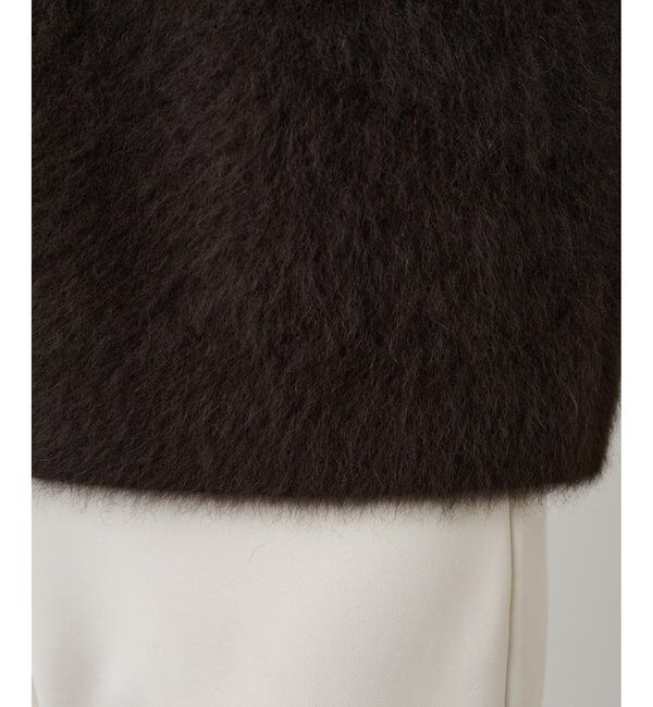  「ファーボタンジャケット」|ニット・セーター|