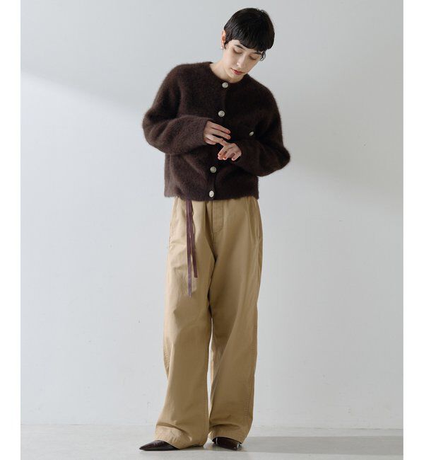  「ファーボタンジャケット」|ニット・セーター|