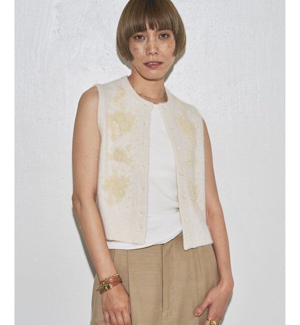 GEMINI「【GEMINI】ビーズニットジレ」|ニット・セーター|