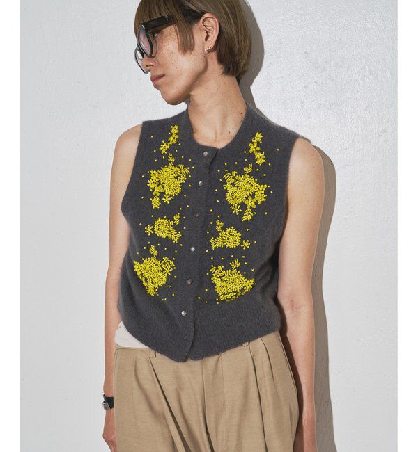 GEMINI「【GEMINI】ビーズニットジレ」|ニット・セーター|