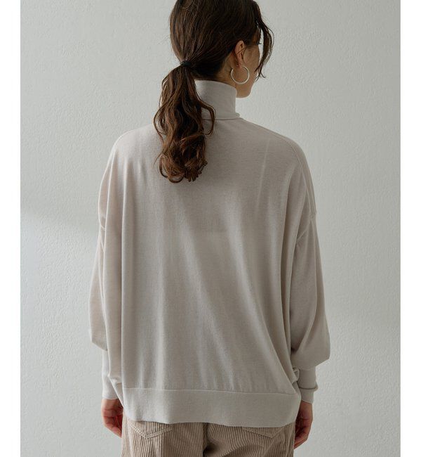  「ハイゲージワイドタートルプルオーバー」|ニット・セーター|