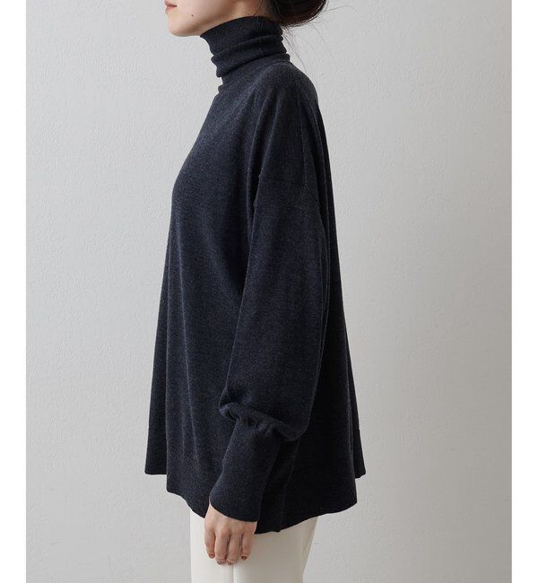  「ハイゲージワイドタートルプルオーバー」|ニット・セーター|