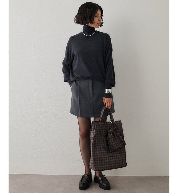  「ハイゲージワイドタートルプルオーバー」|ニット・セーター|