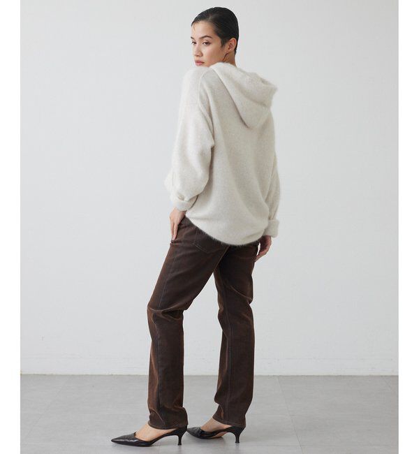 THE PAUSE「【THE PAUSE】ファーニットフーディープルオーバー」|ニット・セーター|