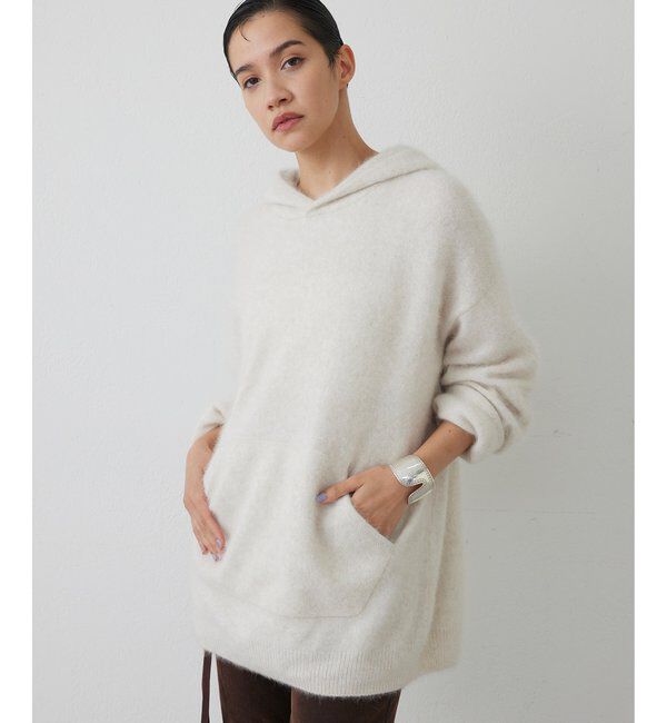 THE PAUSE「【THE PAUSE】ファーニットフーディープルオーバー」|ニット・セーター|