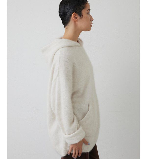 THE PAUSE「【THE PAUSE】ファーニットフーディープルオーバー」|ニット・セーター|