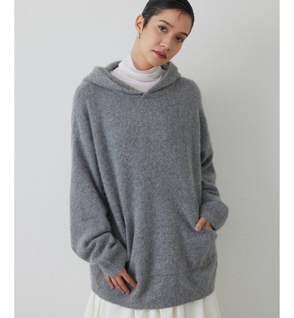 THE PAUSE「【THE PAUSE】ファーニットフーディープルオーバー」|ニット・セーター|