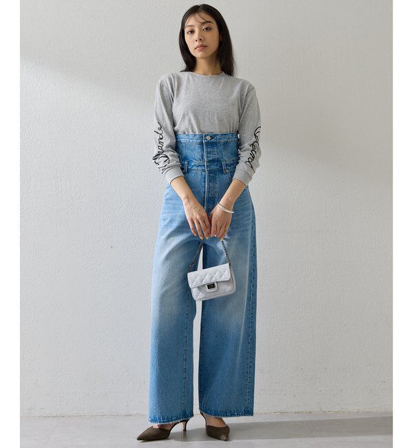  「ハイウエストデニムパンツ」|デニム|