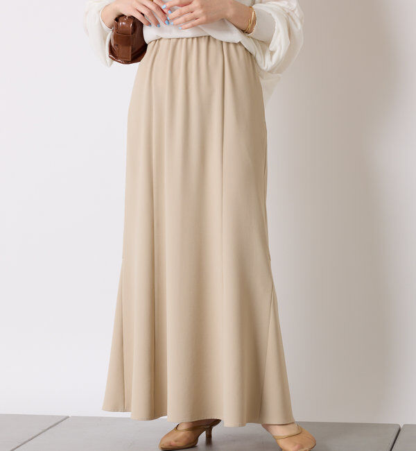  「ジャージマーメイドスカート」|スカート|ベージュ