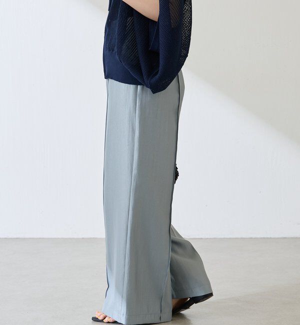  「サテンワイドパンツ」|チノ|