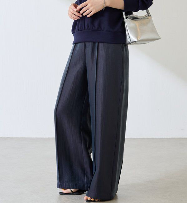  「サテンワイドパンツ」|チノ|