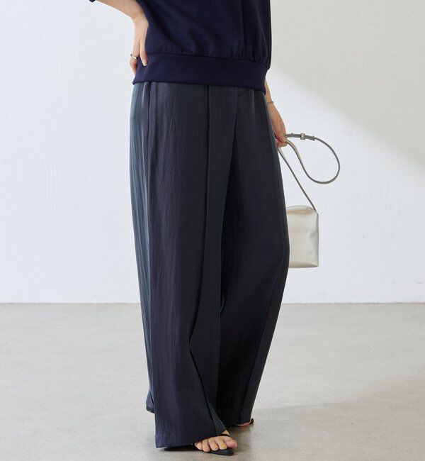  「サテンワイドパンツ」|チノ|