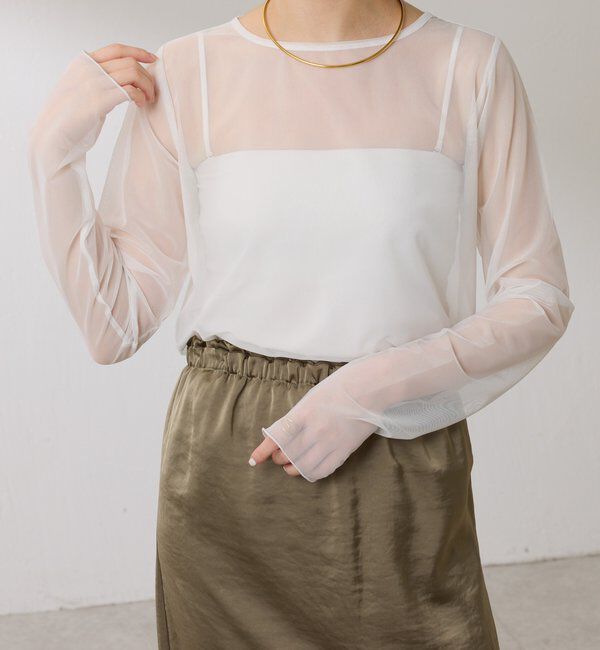  「シアーチュールロンT」|Tシャツ・カットソー|オフホワイト