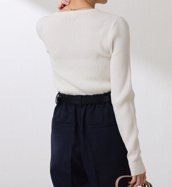  「ヘンリーネックVニット」|ニット・セーター|