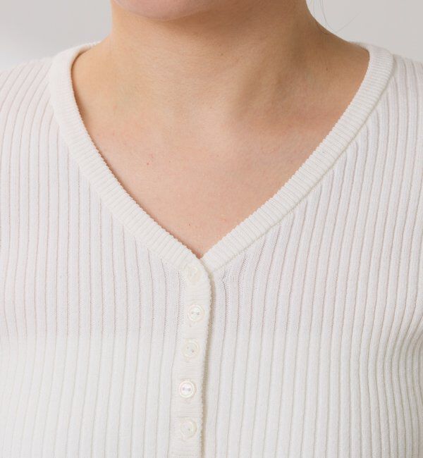 「ヘンリーネックVニット」|ニット・セーター|