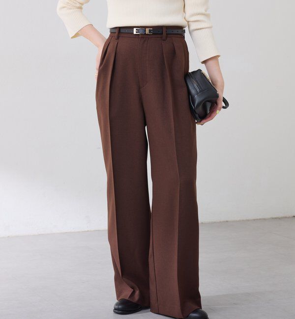  「ウールライクタックパンツ」|チノ|