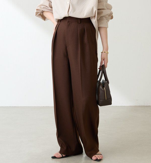  「ウールライクタックパンツ」|チノ|