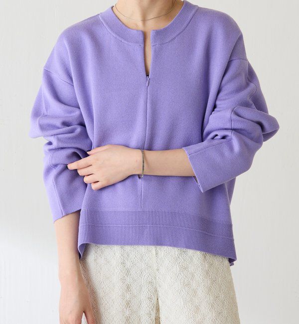  「スウェットライクラウンドヘムニット」|ニット・セーター|
