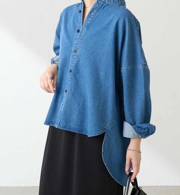  「Q.anos デニムシャツジャケット」|シャツ・ブラウス|