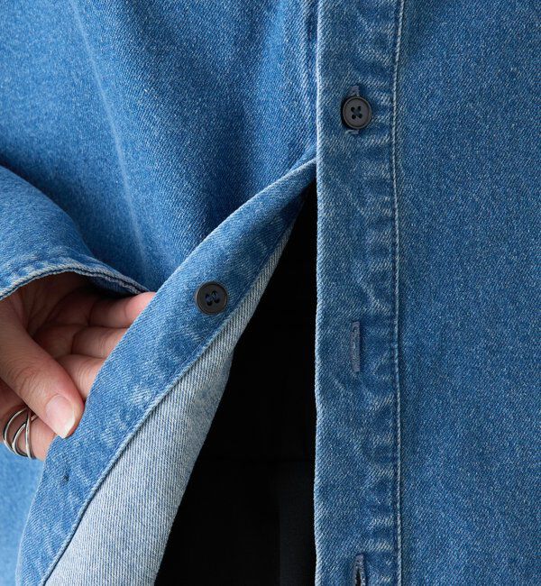  「Q.anos デニムシャツジャケット」|シャツ・ブラウス|
