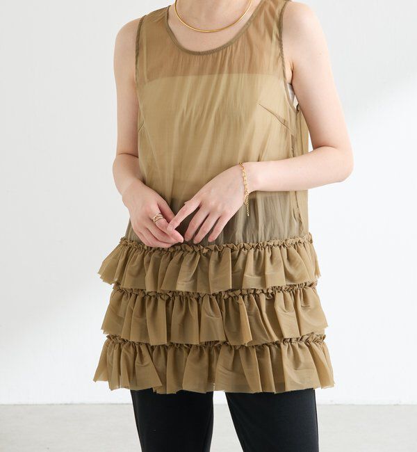  「	オーガンジーティアードチュニック」|シャツ・ブラウス|