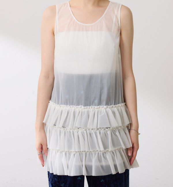  「	オーガンジーティアードチュニック」|シャツ・ブラウス|