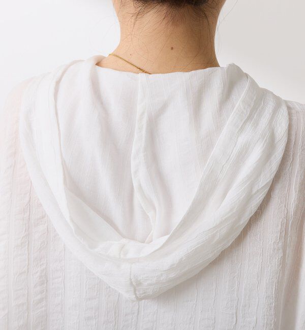  「【ロングシーズン活躍◎】シアークレープパーカー」|シャツ・ブラウス|