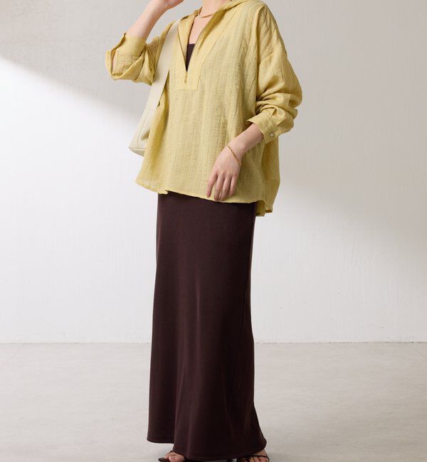  「【ロングシーズン活躍◎】シアークレープパーカー」|シャツ・ブラウス|