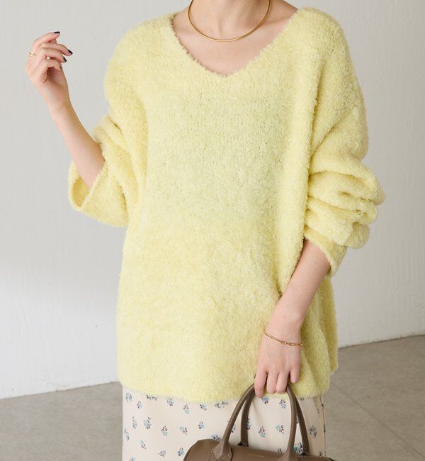  「【マルチに着れる】ウールブレンドモールオーバーニット」|ニット・セーター|