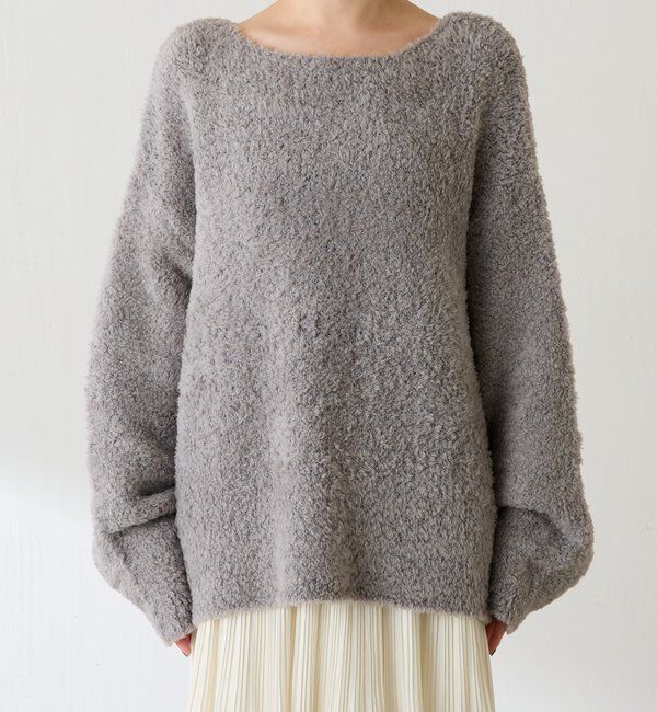  「【マルチに着れる】ウールブレンドモールオーバーニット」|ニット・セーター|