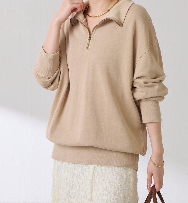  「ハーフジップスウェット」|Tシャツ・カットソー|