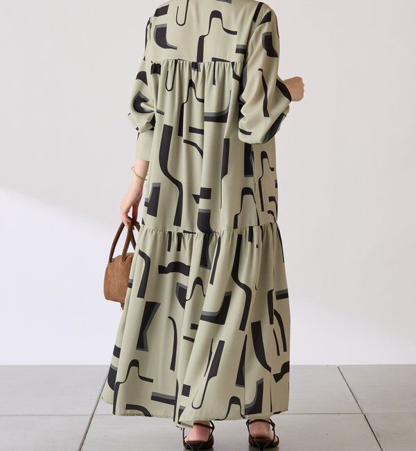  「幾何学柄ワンピース」|ワンピース|