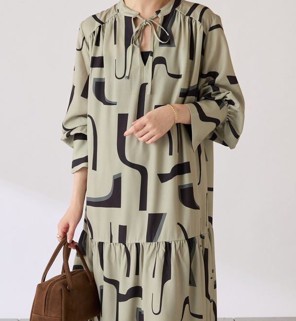  「幾何学柄ワンピース」|ワンピース|